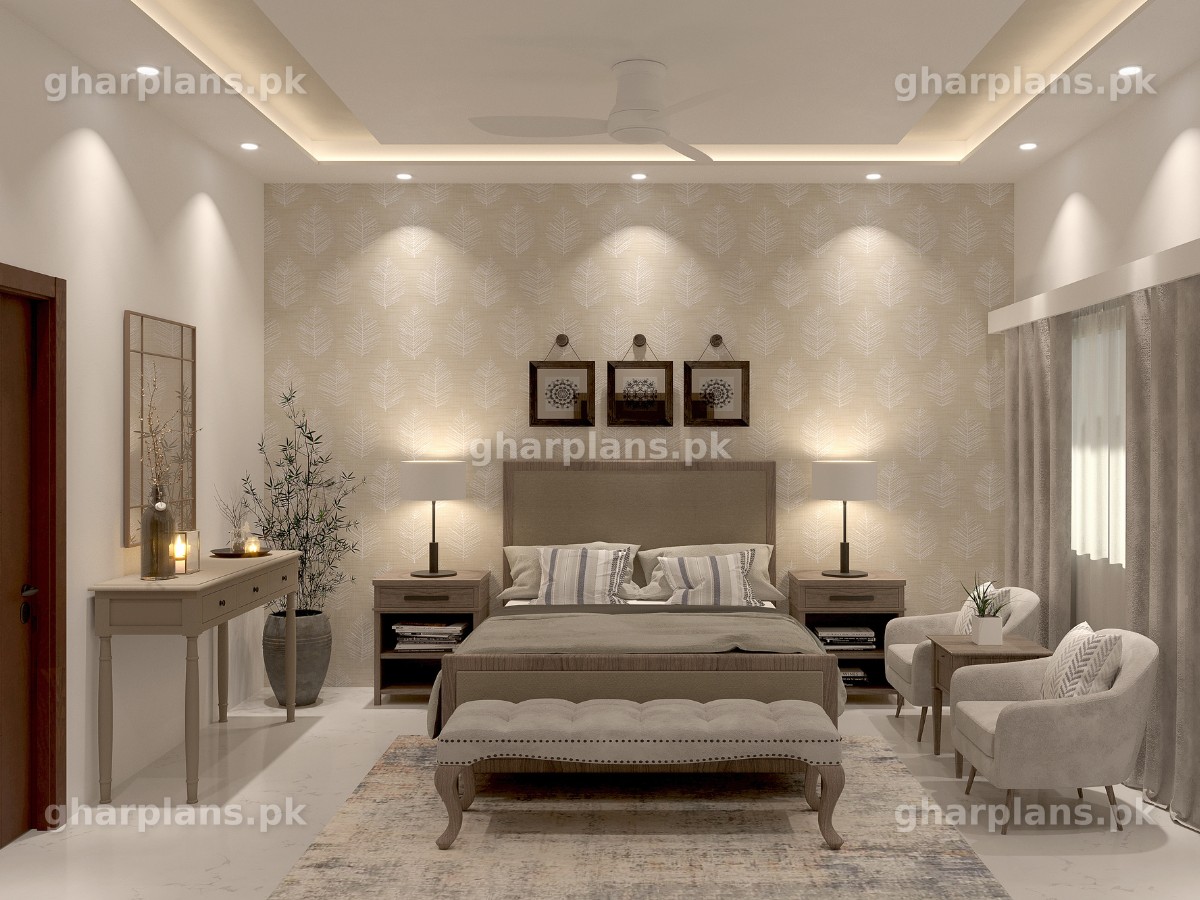 Luxury Bedroom Design in Pakistan | GHR Plans