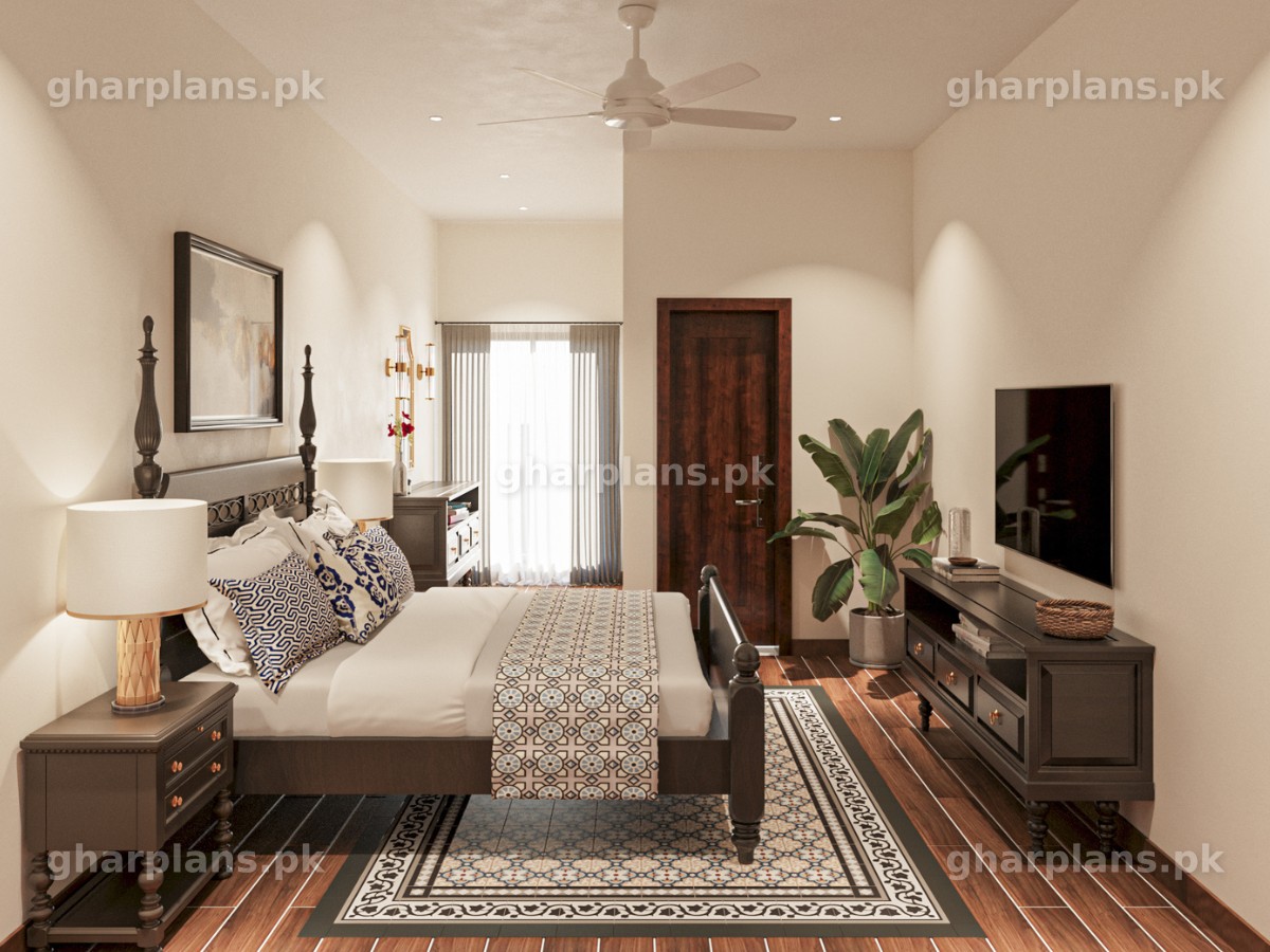 Small Beautiful Traditional Pakistani Bedroom Design | GHR Plans
